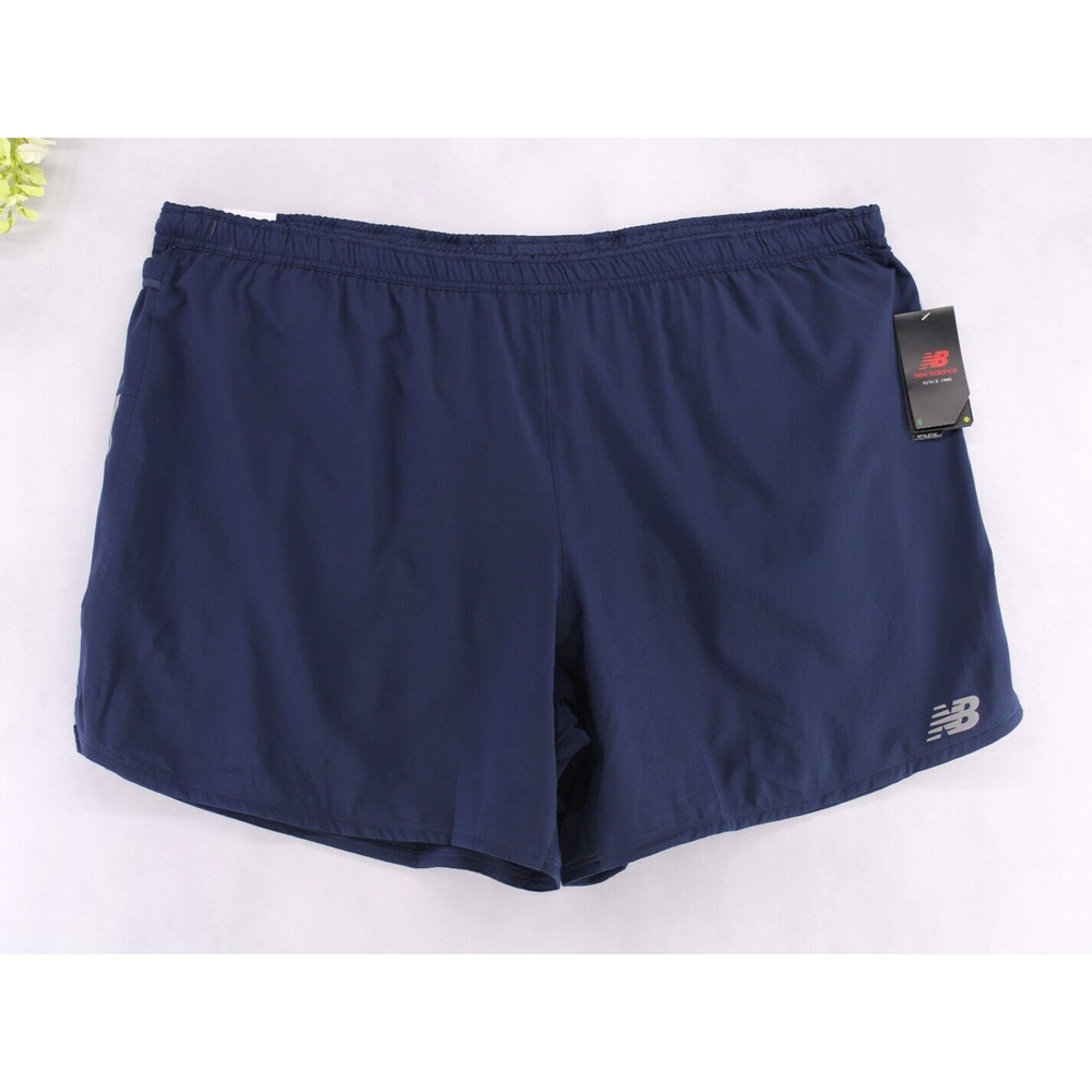 New Balance Men's 4XL Impact Run Lined Short Pockets/Drawstring Navy NEW